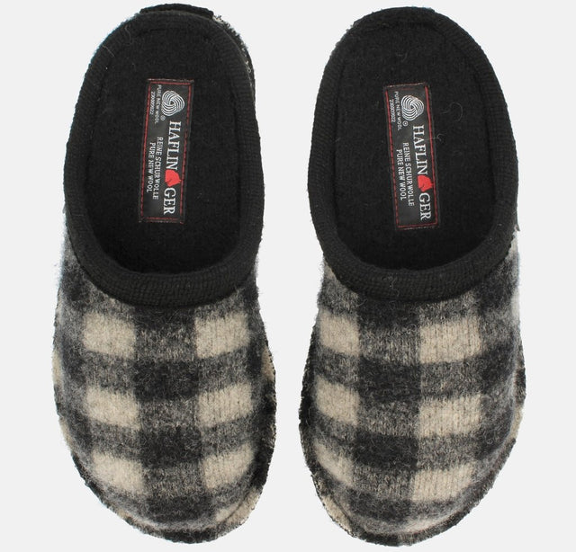 Plaid schwarz weiss, Walkstoff